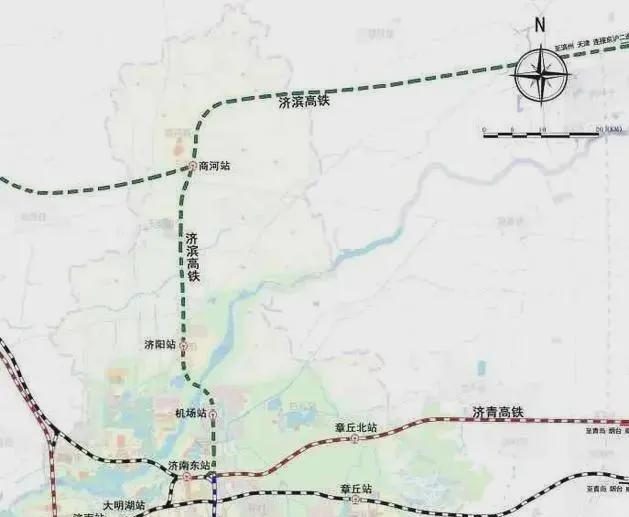 > 据介绍,济滨高铁济南段铁路线长90.